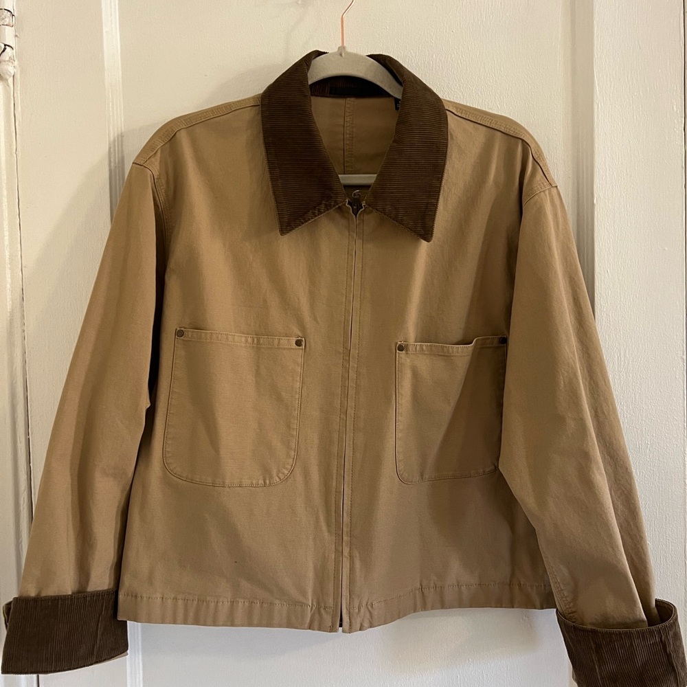 Uniqlo Brown Jacket with Dark Brown Collar